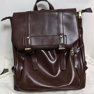 Vintage PU Leather Women's Backpack Female High Quality Leisure Double Shoulder Bags Fashion College Style Students School Bags