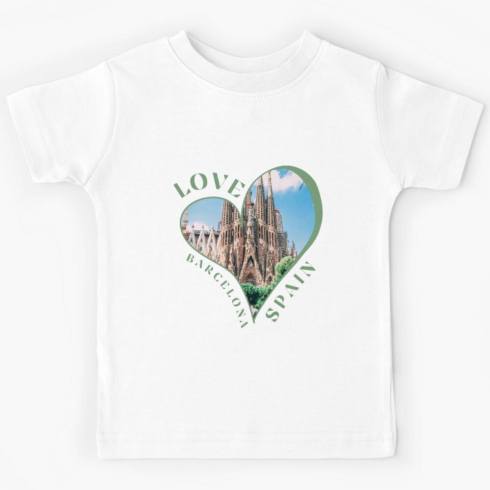 Love Barcelona Spain Kids T-Shirt 160