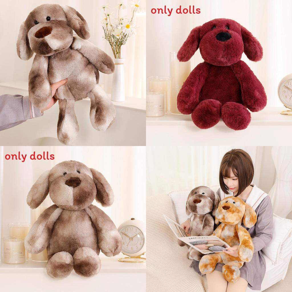 Kid Friendly Soft Dog Plush Doll With Tie Dye Effect For Bedtime And Play