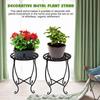 Metal Plant Stand Metal Tall Plant Stand 15-Inch Decorative Planter Rack Round Flower Shelf for Bedroom Garden Porch Patio