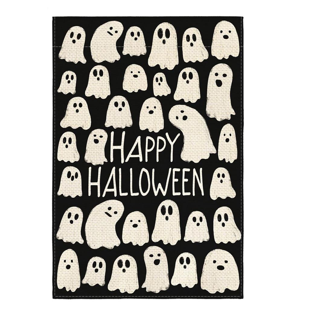Fall Halloween Garden Flag with Cute Print, Outdoor Yard Decoration