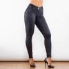 Shascullfites Melody Crackle Black Coated Women's Leggings Spandex Chinlon Push-Up Bum Lift Pants Lifting Fitness Trousers