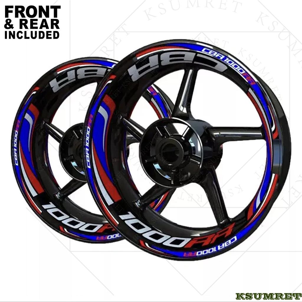 Vinyl HONDA CBR1000RR Wheel Sticker HONDA CBR1000RR Logo Motorcycle Rim Decal Stickers Set 9