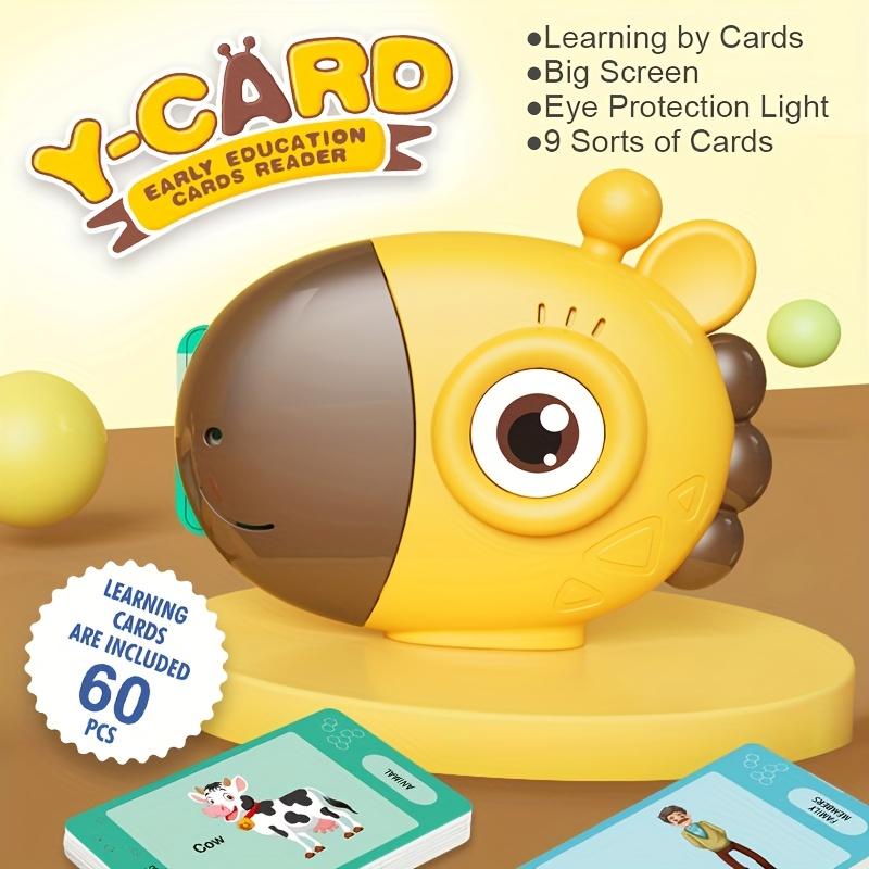 Giraffe Card Reader with 60 Double Sided Cards,Learning Machine for Reading and Writing Skills,Realistic Animal Sounds, Easy Operation,Volume Control