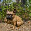 French Bulldog Garden Statue Lifelike Design Resin Dog Shape Figurine Ornament Home Garden Table Decor
