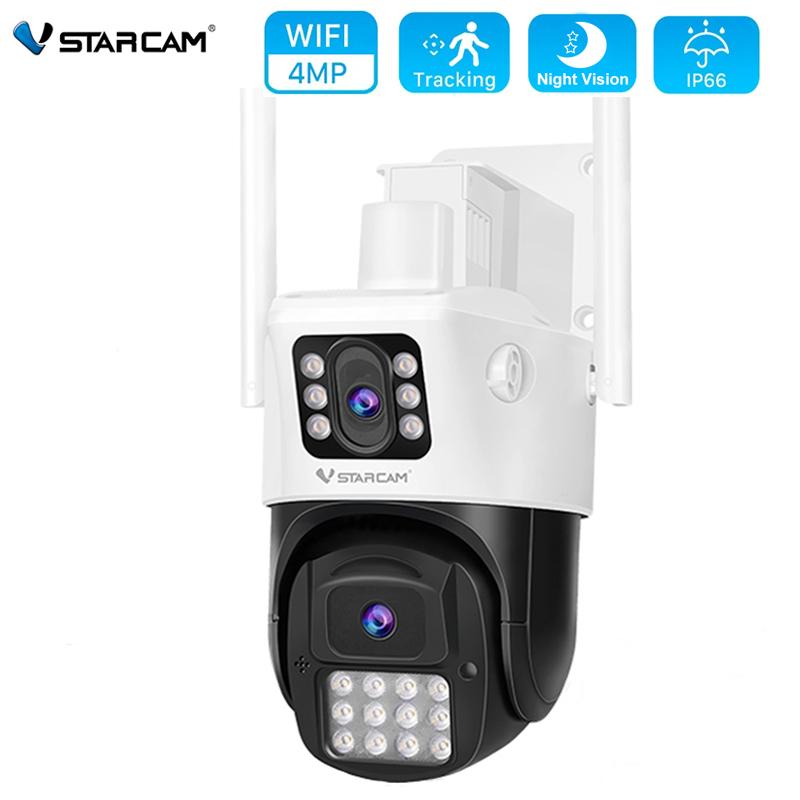

Vstarcam EU 4MP PTZ Wi-Fi камера двойной объектив Ai обнаружение человека двойной экран беспроводная наружная камера видеонаблюдения камера домашней безопасности