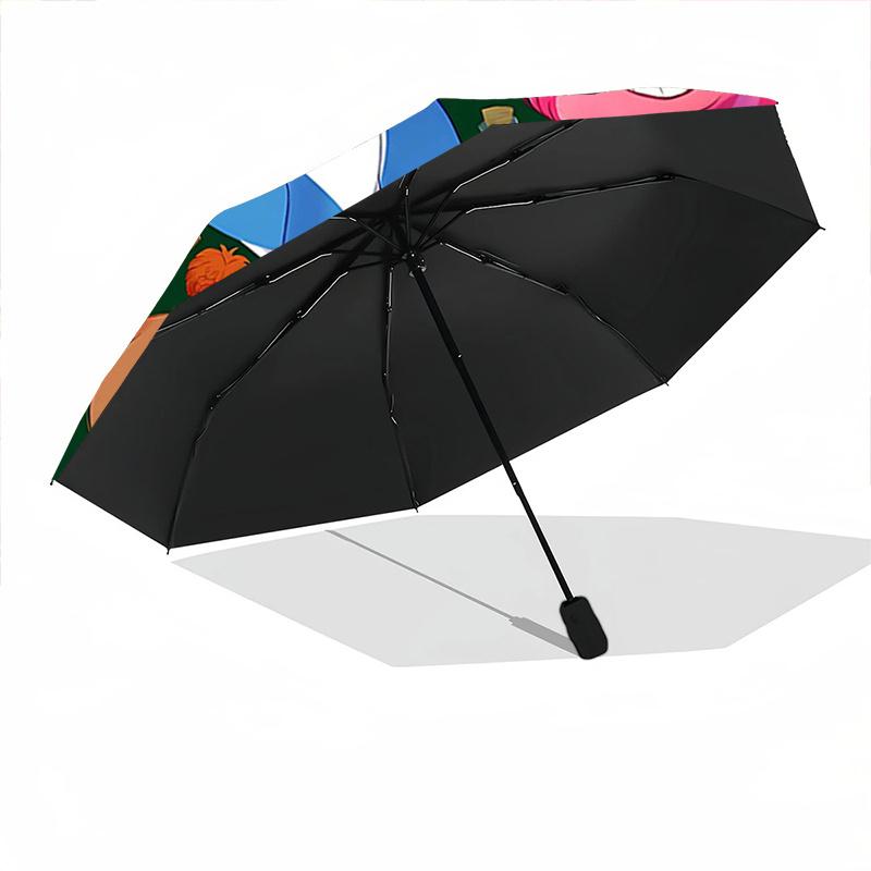 1pc Alice in Wonderland Automatic Folding Umbrella - Portable 3-Fold Design with 8-Bone Iron Frame, Perfect for Fans, Travelers, Daily Use,
