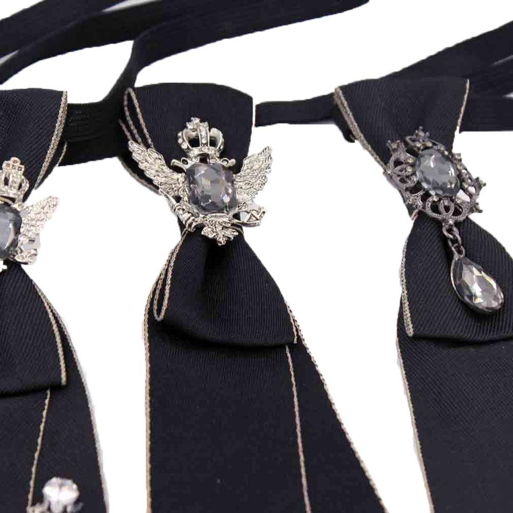 Crystal Wings Streetwear Ties Children Neckties Tassel Chain Women Bow Neckties Men Neck Ties