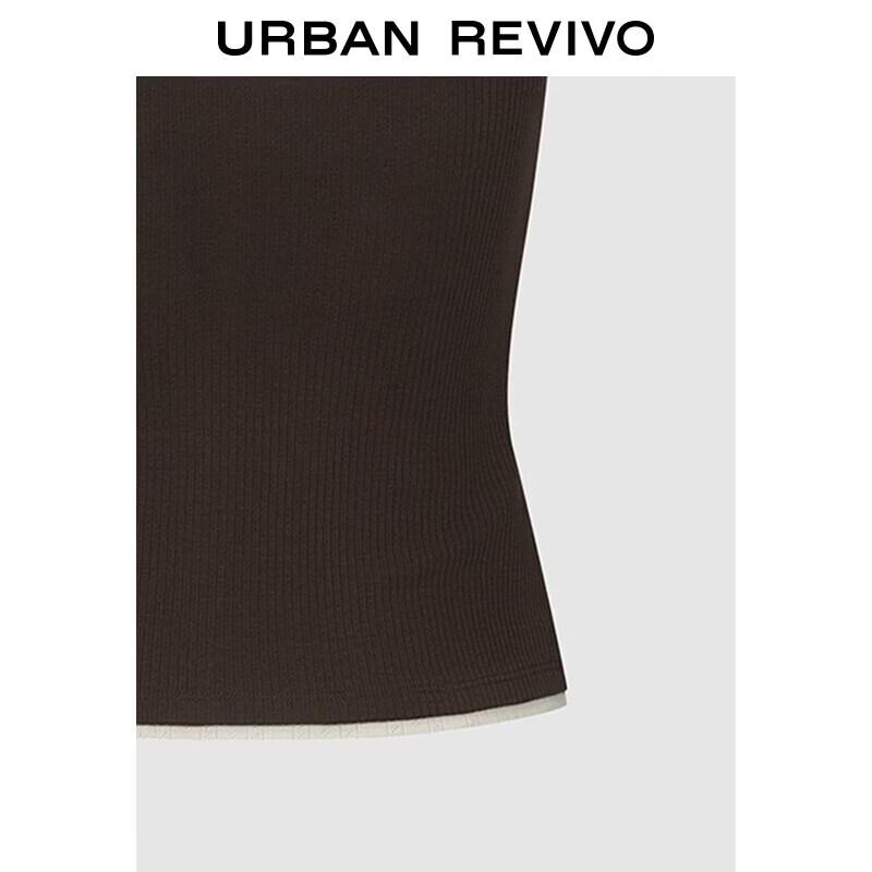 UR2026 Damen Freizeit Faux Zweiteiler Strukturierte Weste T-Shirt