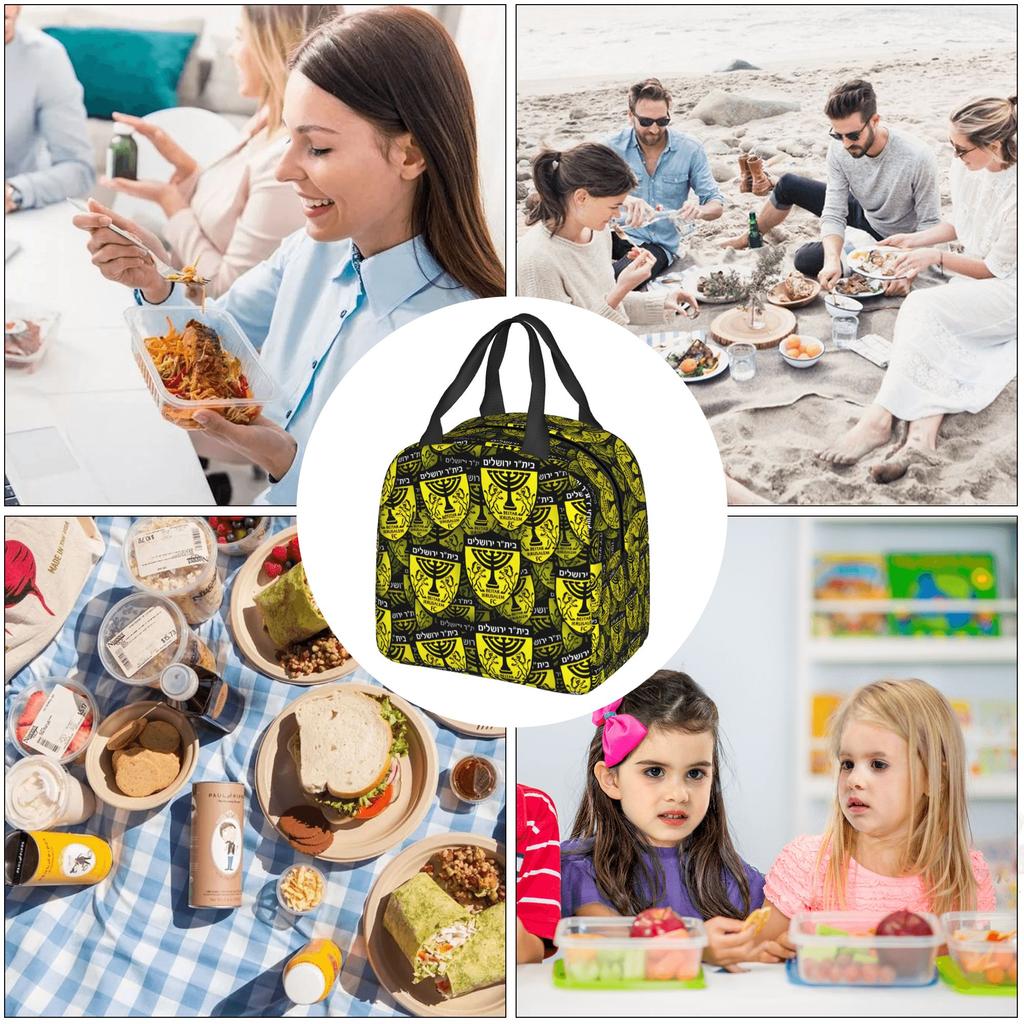 Footbally Beitar Jerusalem FC Soccer  Insulated Lunch Bag for Work School  Waterproof Cooler Thermal Lunch Box Women Men