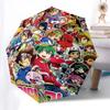 1pc Digimon Characters Outdoor Umbrella - Automatic Opening/Closing, Portable 3-Fold Design, 8-Rib Iron Frame - Perfect Gift for Fans, Travelers,