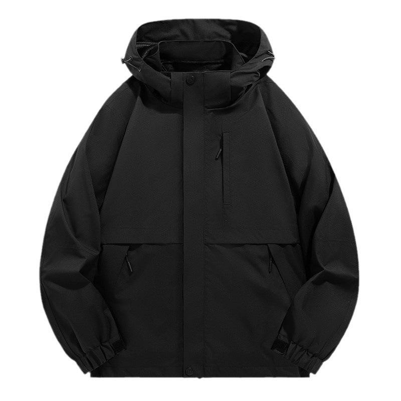 Herbst und Winter Drei-in-Eins Outdoor Wasserdicht und Atmungsaktiv Große Größe Bergsteigeranzug Herrenjacke