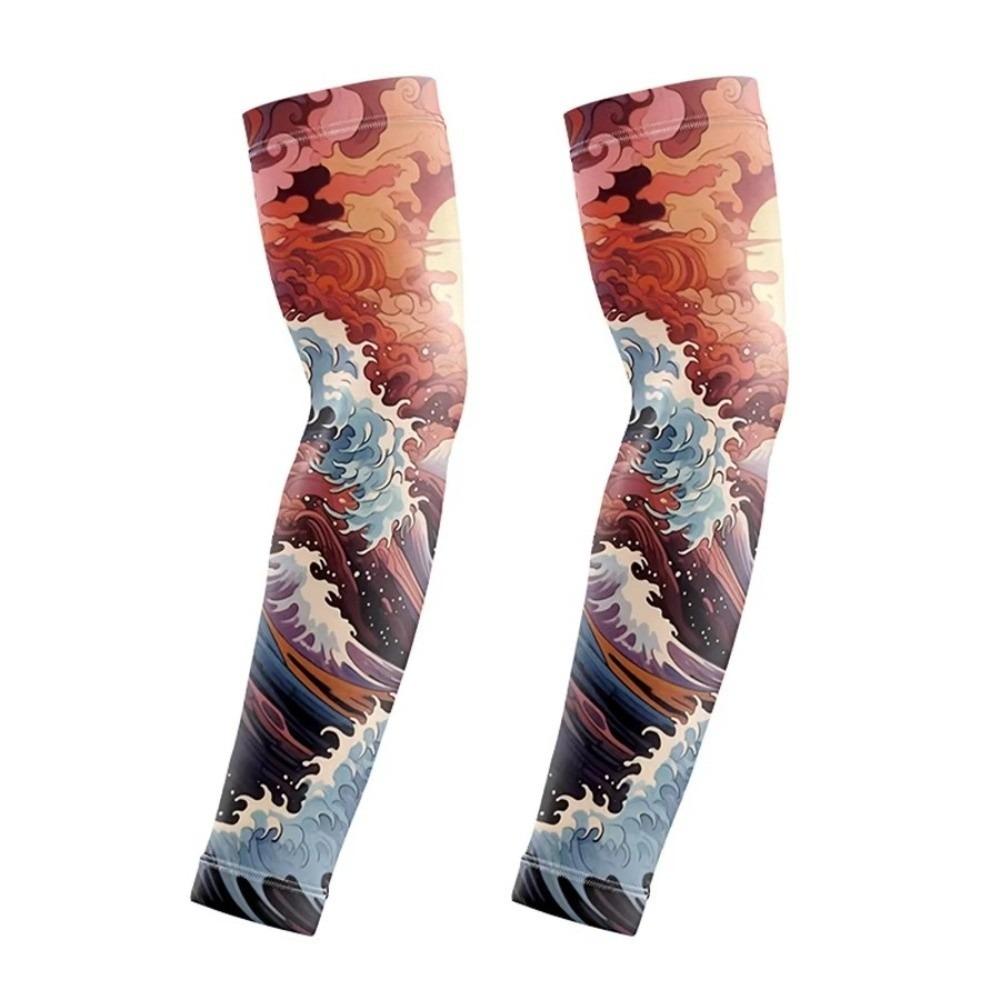 Quick Dry Flower Arm Sleeves Breathable Tattoo Arm Sleeves Fashion Arm Cover  Summer