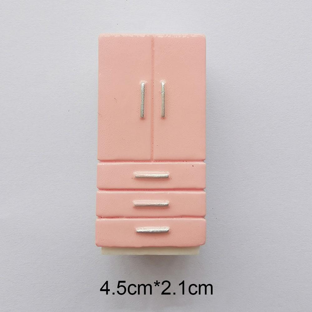 Mini Kitchen Supplies Cute Girl Series Creative Resin Refrigerator Magnet Simulation Food Ice Cream Sticker Decoration Gift