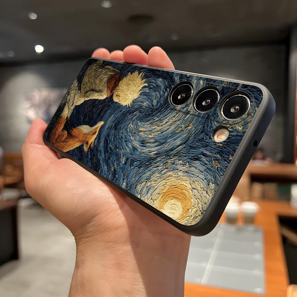 Little P-Prince And A F-fox Phone Case For Samsung A56 A36 A26 A16 A15 A25 A35 A55 A14 A34 A24 A54 Black Soft Shell