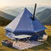 8-Person Big Family Tent with Detachable Floor Tent&Chimney Opening, Outdoor Camping Tent Easy To Setup