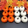 12pcs/set Simulated Pumpkin Artificial Halloween Pumpkin Decor Party Excitement Halloween Home Decoration DIY Craft Supplies