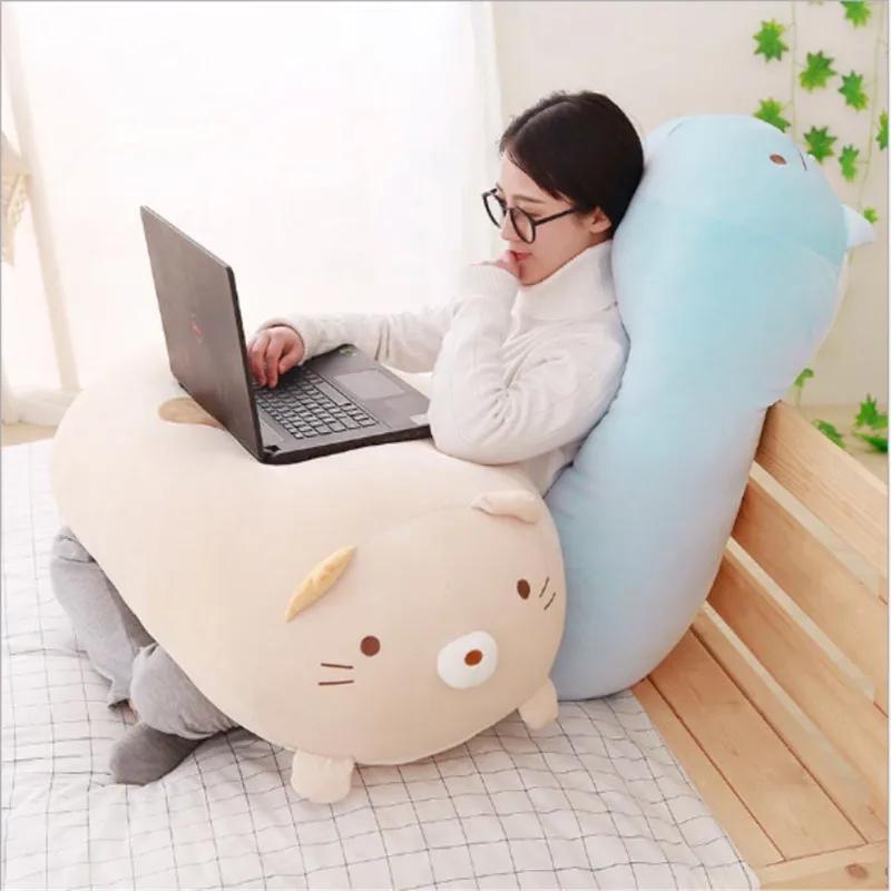 90cm Cute Corner Bio Cat Pillow Japanese Animation Sumikko Gurashi Plush Toy Stuffed Animals Valentine Gift for Baby Girls