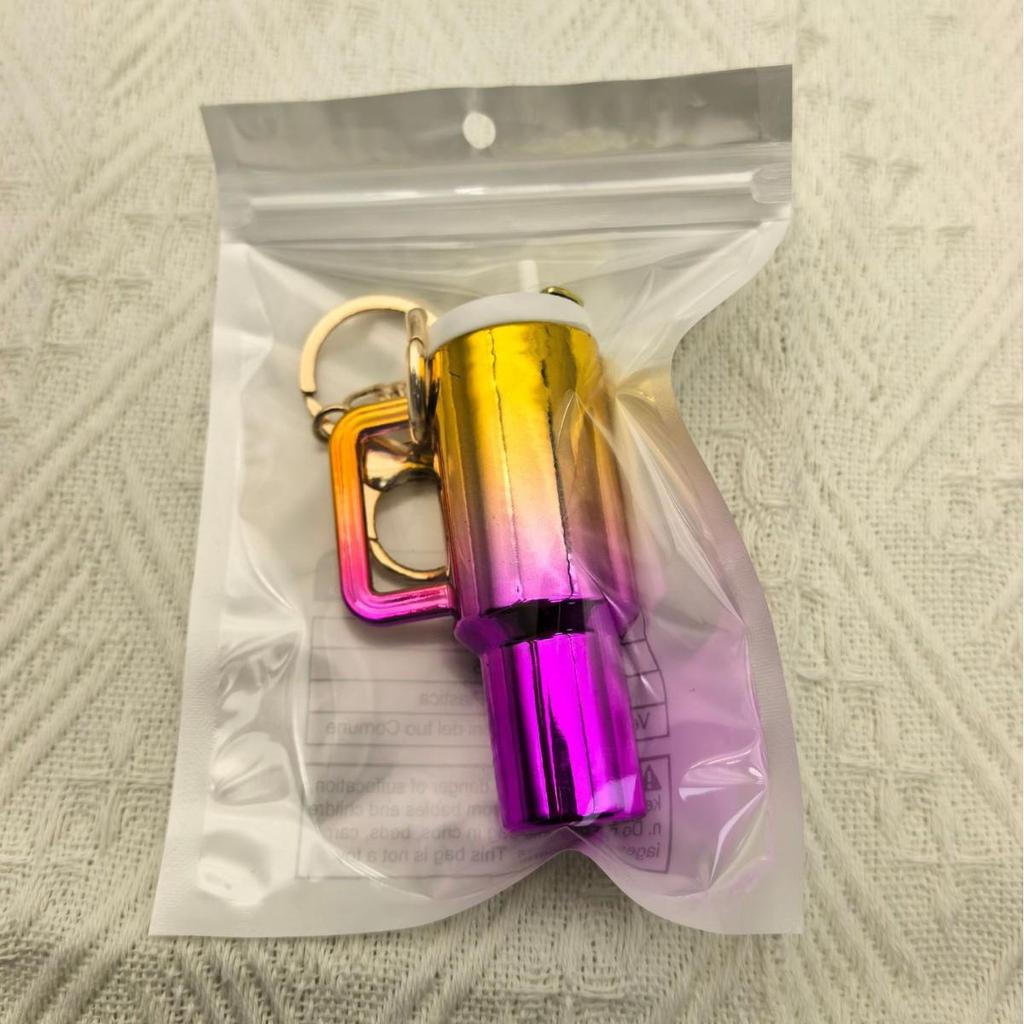 New Arrival: Gradient Color Stanley Keychain Pendant - Commemorative Gift for Women