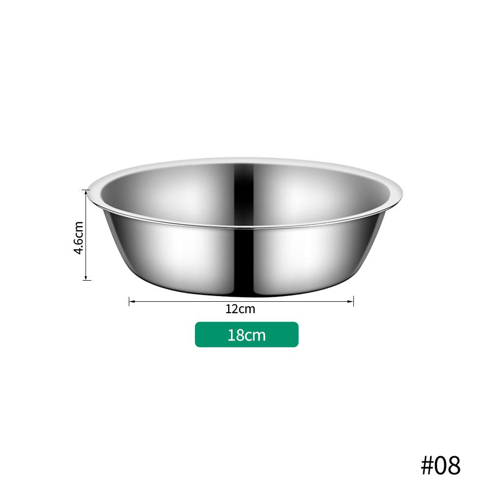Large Capacity Dog Bowl Stainless Steel Pet Feeding Bowl Cat and Dog Food Drinking Bowl Metal Feeding Bowl Durable and Cheap
