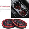 Auprite Car Cup Holder Coaster 2 Pack Universal Auto Non-Slip Cup Holder Insert Coaster Car Interior Accessories (Red)