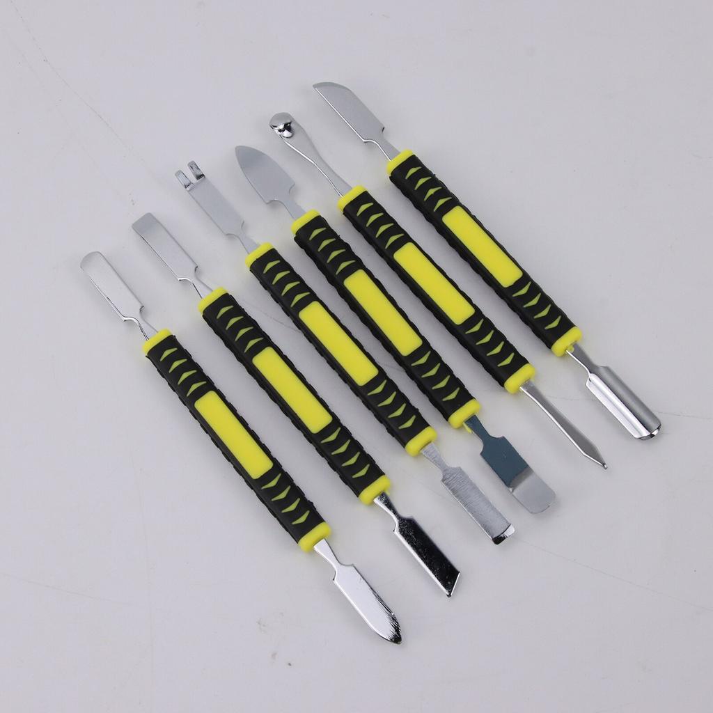6PCS Metal Crowbar with Two Ends Universal Mobile Phone Digital Home Appliance Product Dismantling Stick Shell Opening Tool