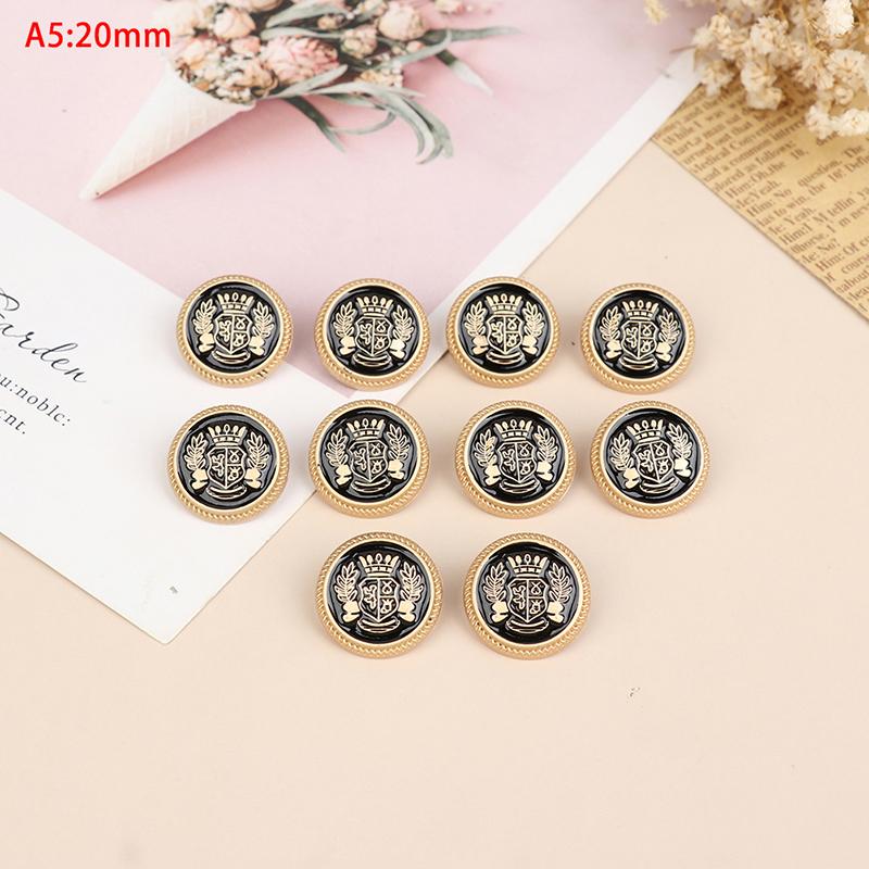 12 Bottoni Metallici Stile Inglese – Testa Di Leone Con Gambo, 25 Mm, Color Oro Per Cappotti E Giacche