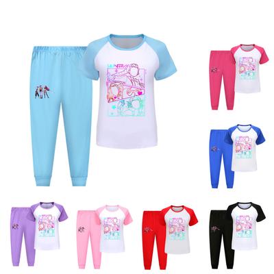 5040 Kids Girls Rumi Zoey Mira Hunters Print T-shirt Pants Trouser Clothes Set