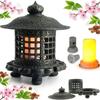 Led Fireplace Lantern Cast Iron Lantern 3D Lamp With Moving Fire Flame