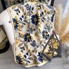 Ethnic Style Flower Imitation Cashmere Scarf Women'S Winter Thickened Double-Sided Air Conditioner Shawl Scarf