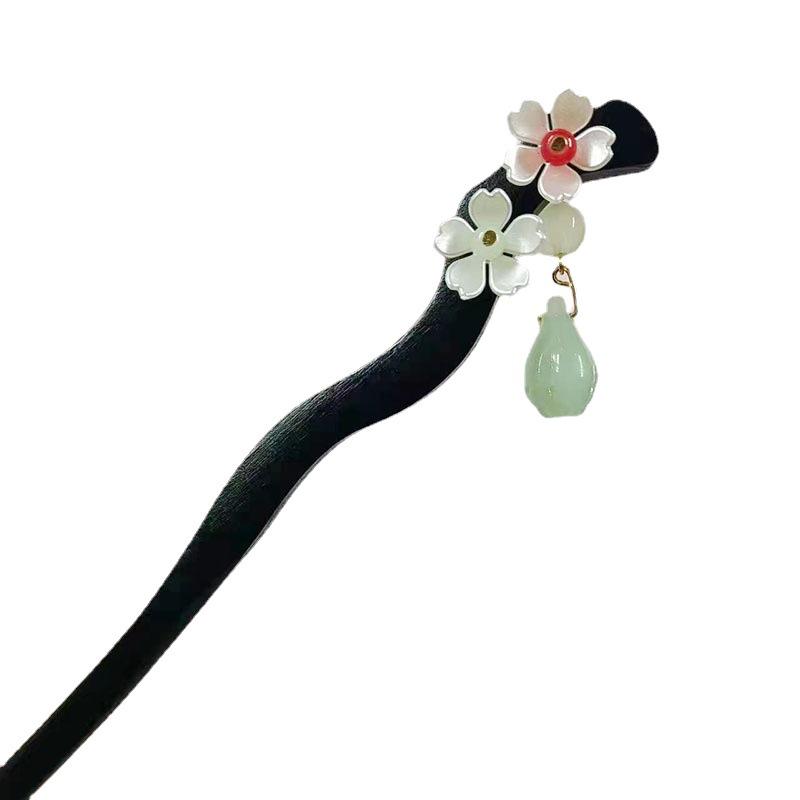 Antique-Style Wooden Hairpins: Chinese Qipao & Hanfu Headdress Accessories, Handmade for Hair Styling