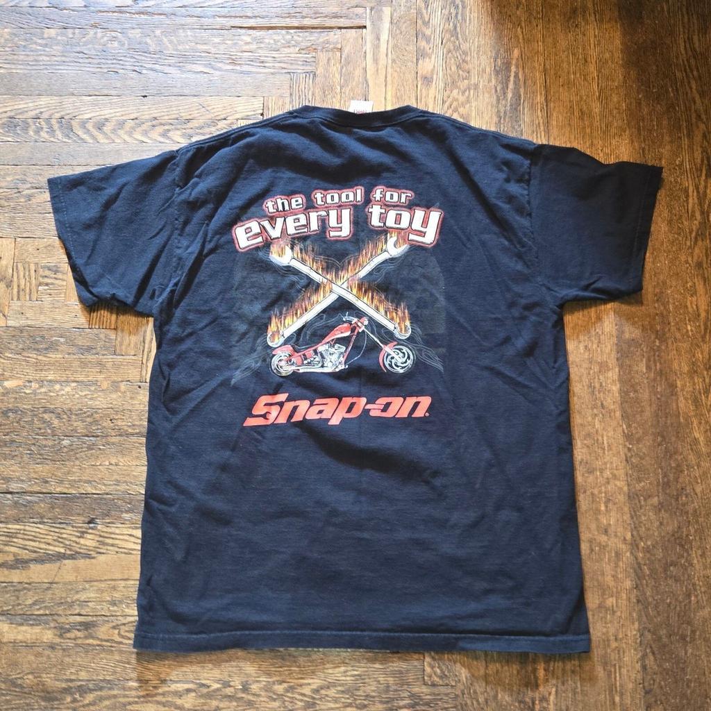 Snap On The Tool For Every Toy Black T-Shirt XL OCC Orange County Chopper Y2K