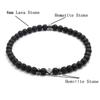 Noter Men Bracelet 6 Colors 4mm Beads Strand Braslet Natural Hematite Stone Healing Braclet Meditation Yoga Accessories Joias
