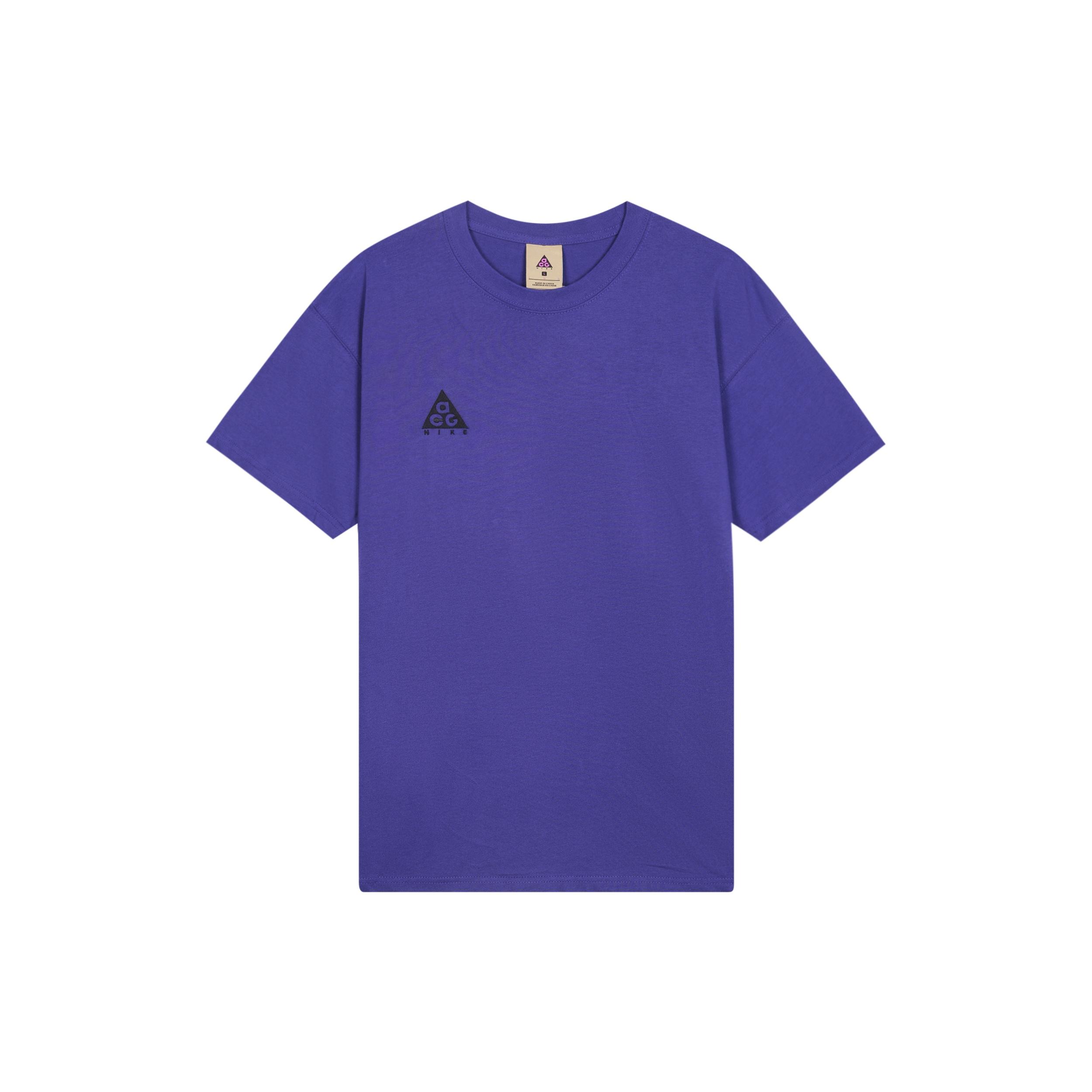 Nike ACG Small Logo Casual Short Sleeve Purple Men s BQ7343-470 XS
