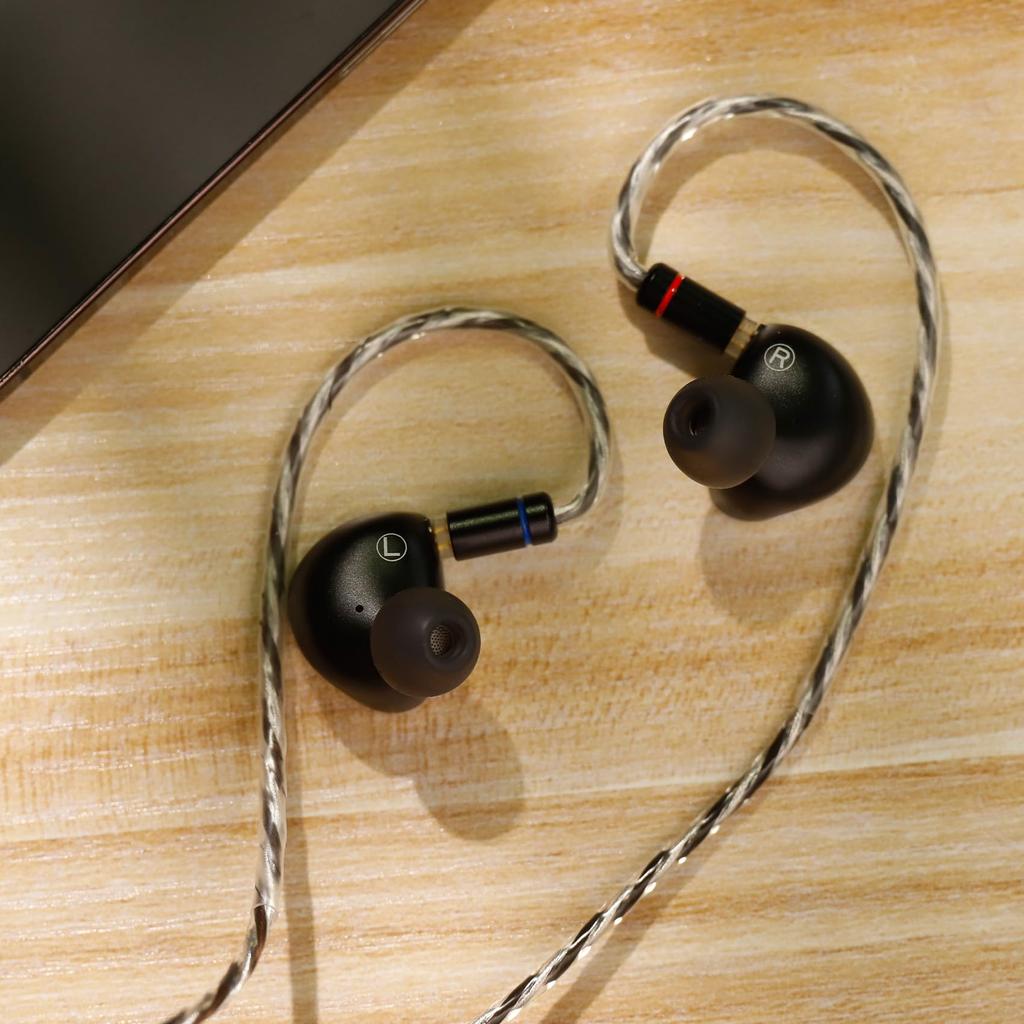 Yinyoo HZSOUND LUNA Heart Moon High-End Hybrid Wired Earphones with Resin Housing, 7 Strong N52 Magnetic Strips in 2 Rows, CNC Metal Shell, Balanced