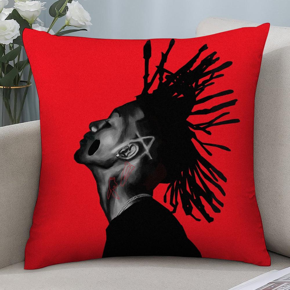 New P-Playboi CartiS Pillow Case Short Plush Sofa Decorative Gift Home Double-sided Printing Cushion