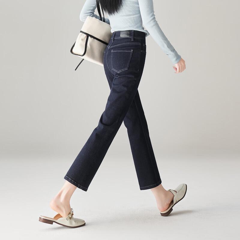 SOFSIL 2026 Spring Women's High-Waist Flared Washed Denim Jeans