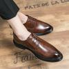 Men Oxfords Dress Brogues Derbys Formal Business Brown Leather Shoes Tuxedo Wedding Shoes Over Sized