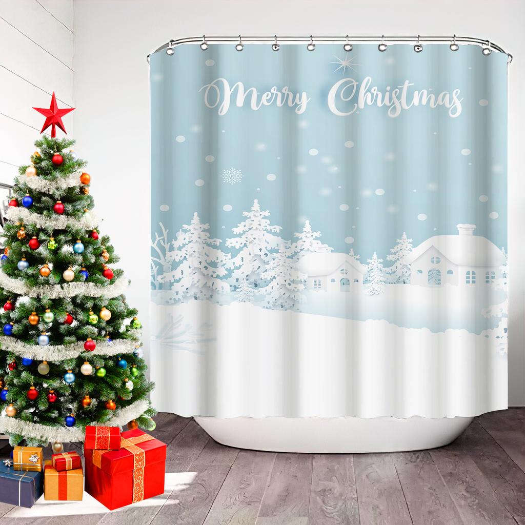 JINRUN Bathroom Thickened Waterproof Curtain Mildew Proof Shower Curtain Shower Partition Curtain Shower Curtain Bathroom Curtain Free Perforation