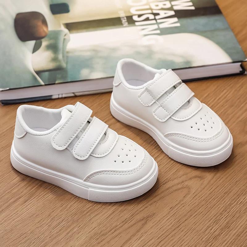 Kids Fashion Classic Sneakers White School Uniform Girls Sports Shoes Spring Autumn Simple Children's Boys Sneakers Fashion New