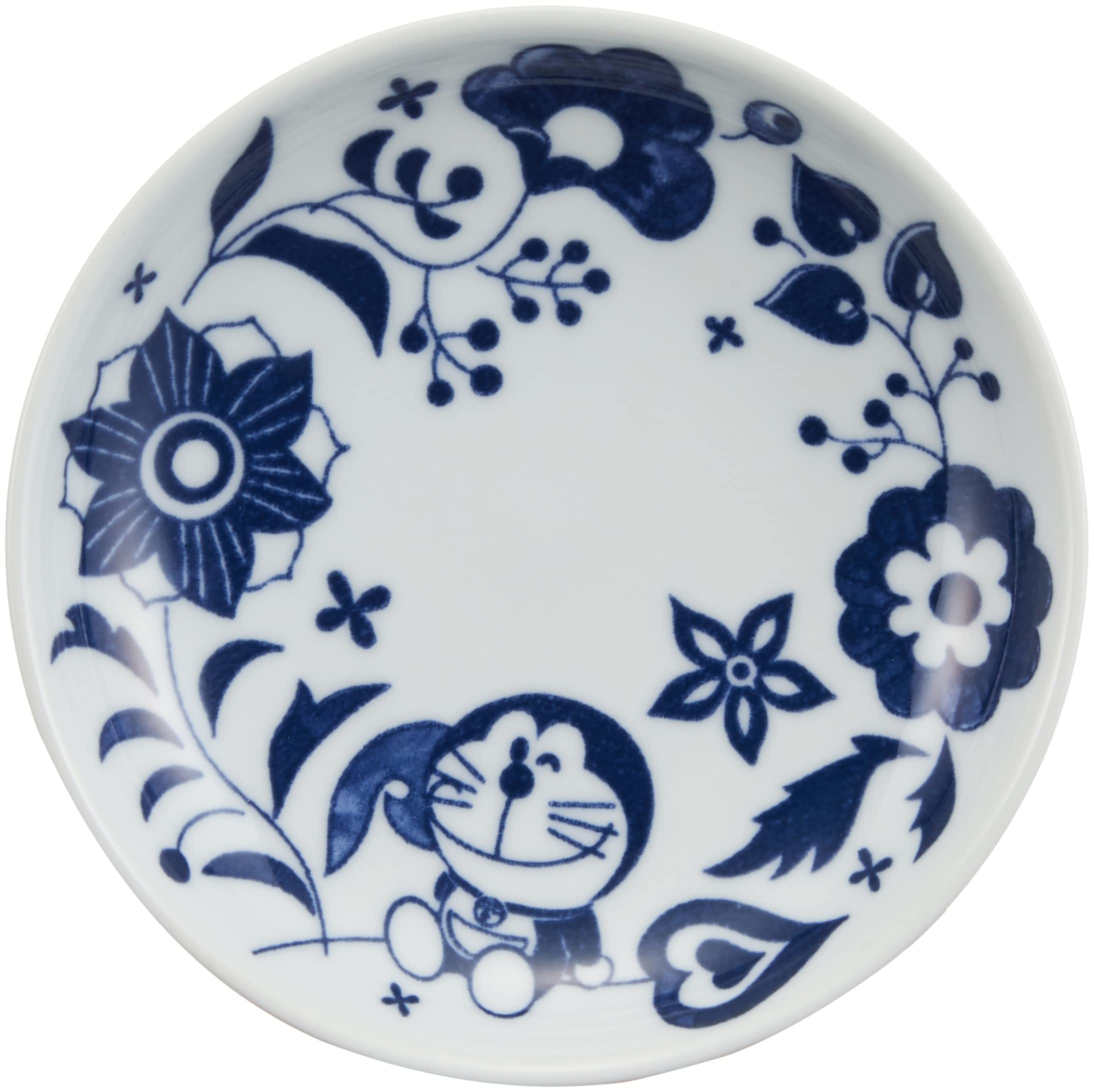 

Kanesho Toki Hasami Ware Small 10cm Flower 009176 Doraemon Plate, Diameter, Design, White, белый