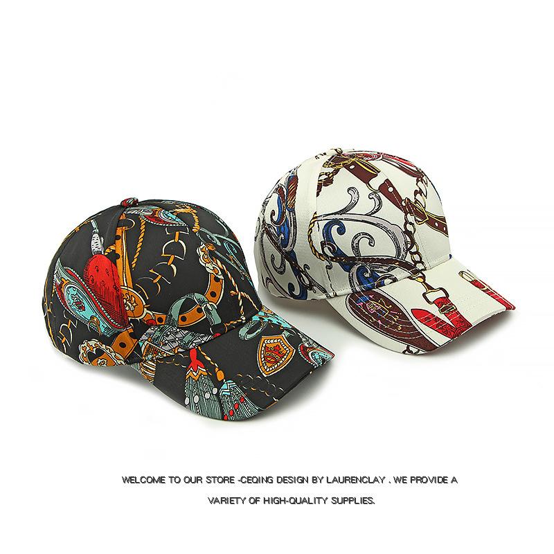 Men's Spring Summer Cap Sunscreen Hat Women Print Baseball Cap