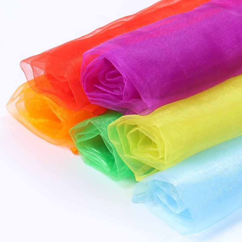 Colorful Square Juggling Scarves Magic Props for Kids Dance Party DIY Accessories