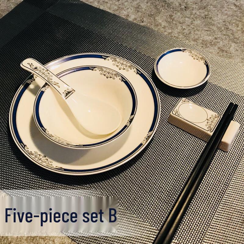 Zhouyue Hengsheng Keramik-Geschirrset mit Silberrand