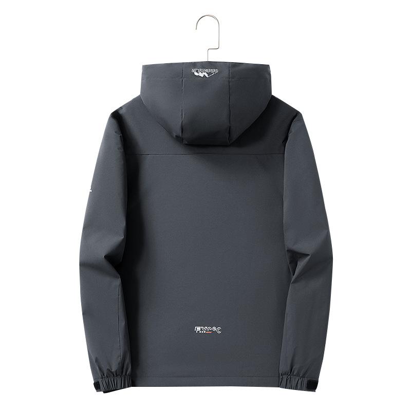 Autumn New Casual Windproof Hooded Jacket Jacket Men's Outdoor Coat Jacket Men's One Piece