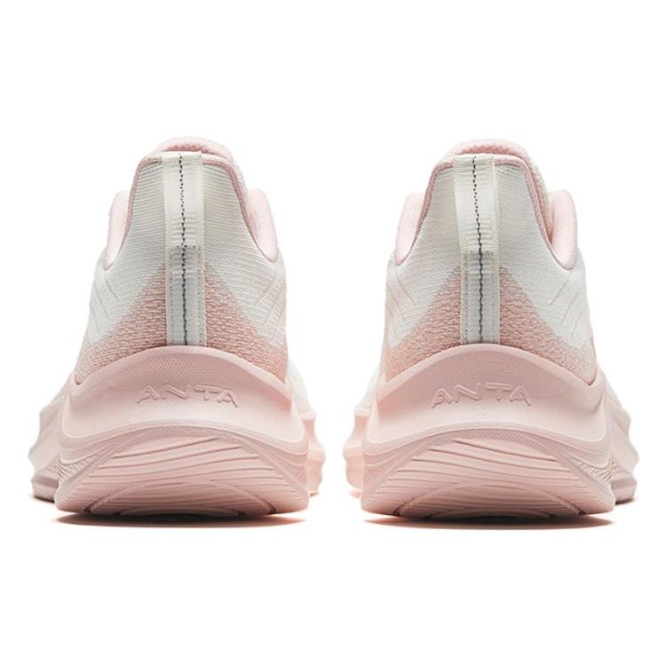 Anta Urban Running Slip-Resistant Durable Low-Top Running Shoes Women Sneaker Ivory Light-Pink 922335571-4