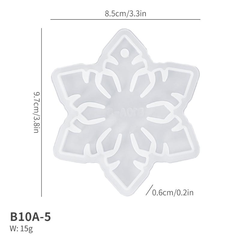Snowflake Candle Silicone Mold DIY Christmas Soap Wax Mold Aroma Stone Decor Handmade Craft Gift Home Decor