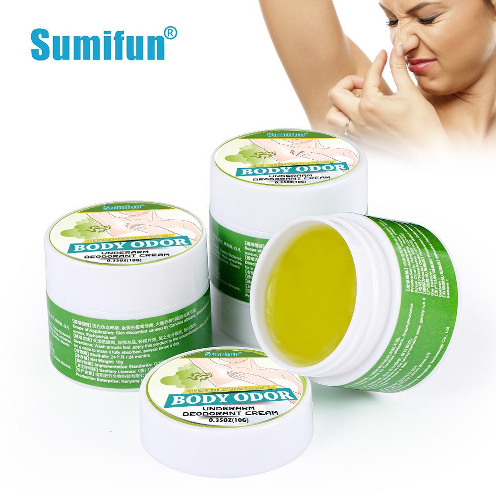 Sumifun 10/20/50 ML Relieve Body Odor Herbal Ointment Underarm Sweat Odor Removal Lasting Deodorizer Eliminate Bad Smell Antiperspirants