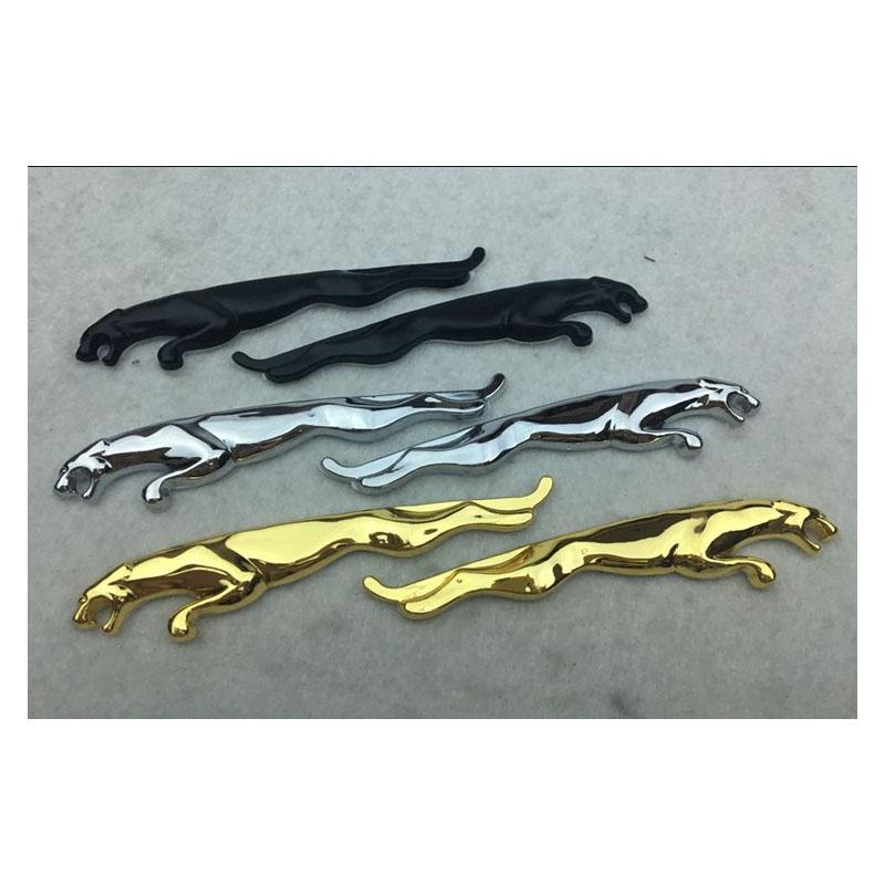 2 szt. Metalowe Emblematy 3D Jaguar Naklejki Zestaw Dla Modeli Xjs Xj6 Xk8 Xf I E Type