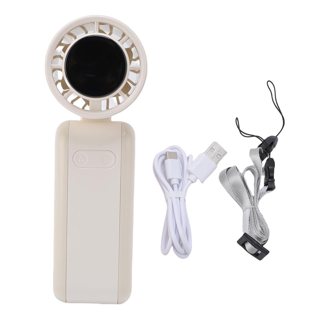 Handheld Turbo Fan 5 Levels Adjustable Quiet Folding Digital Display Portable Mini Pocket Fan with S